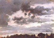 Adolph von Menzel Study of Clouds (nn02) oil on canvas
